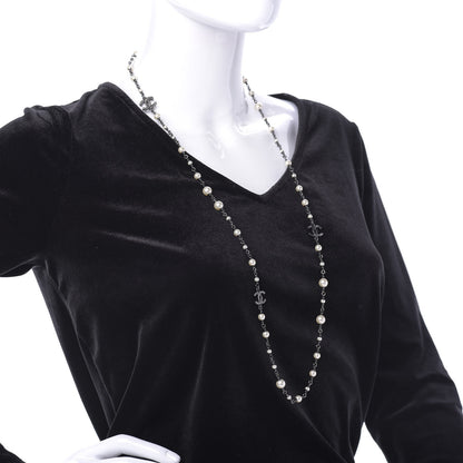Chanel Ruthenium Pearl CC Long Necklace 2 of 8