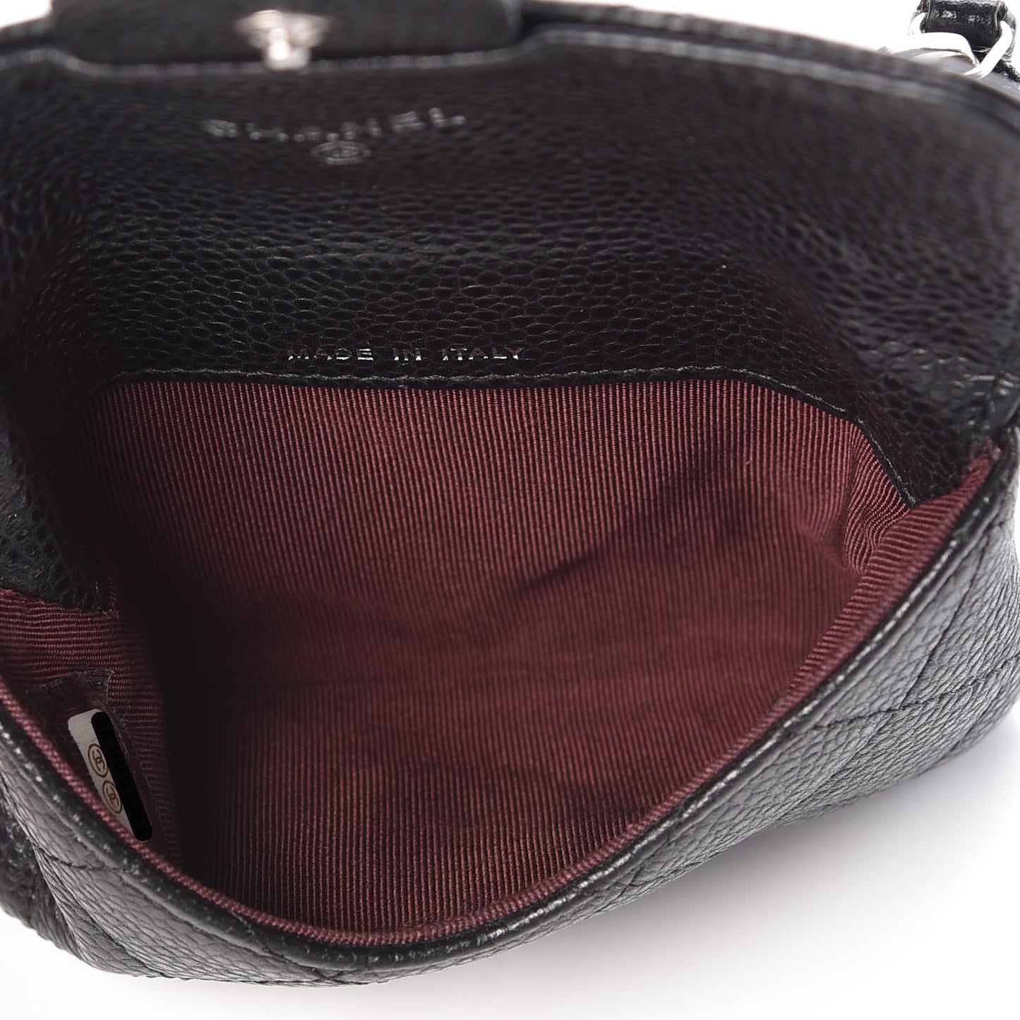 Caviar Quilted Coin Purse Black