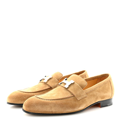 Hermes Suede Goatskin Paris Loafers 39 Marron Havane 4 of 10