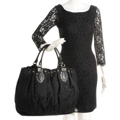 Gucci Monogram Studded Pelham Tote Black 2 of 7