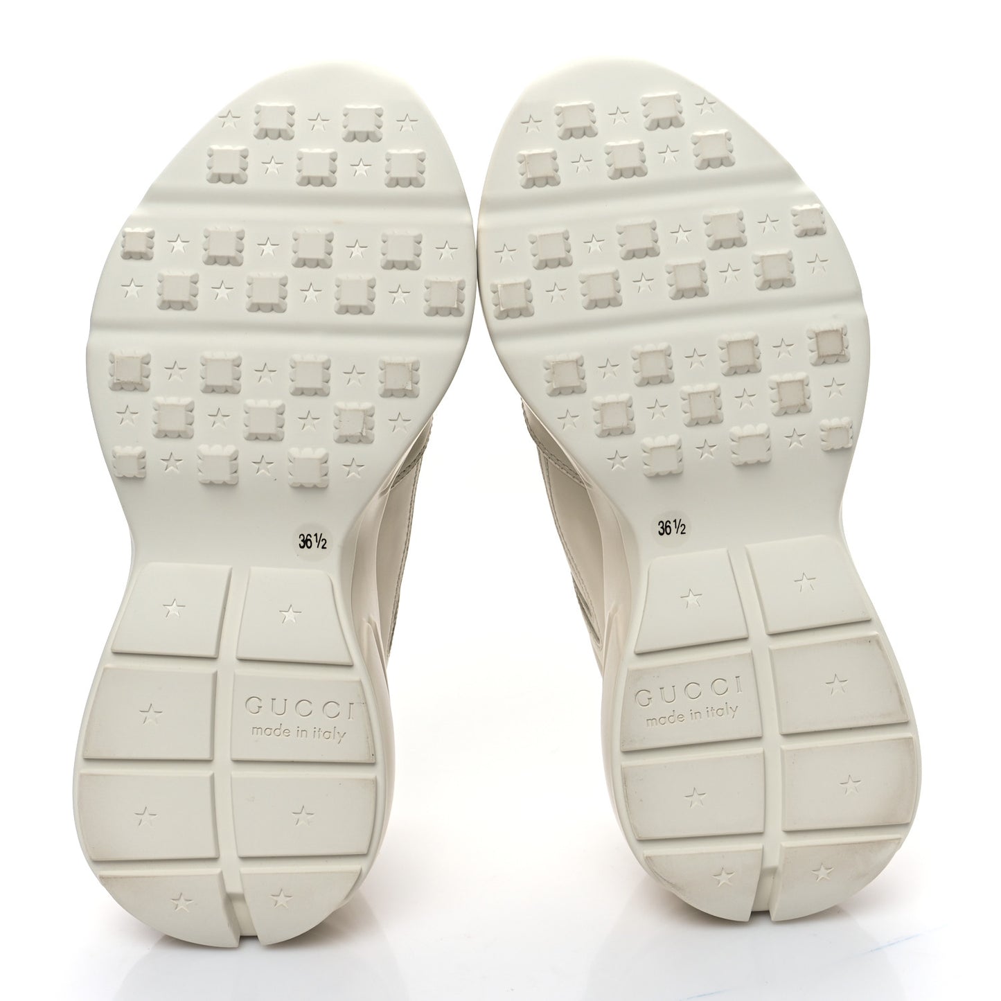 Calfskin Tiger Rhyton Sneakers 36.5 Ivory