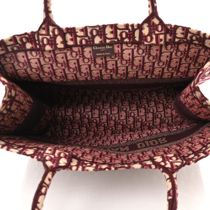 Christian Dior Oblique Large Book Tote Burgundy Multicolor 5 of 9