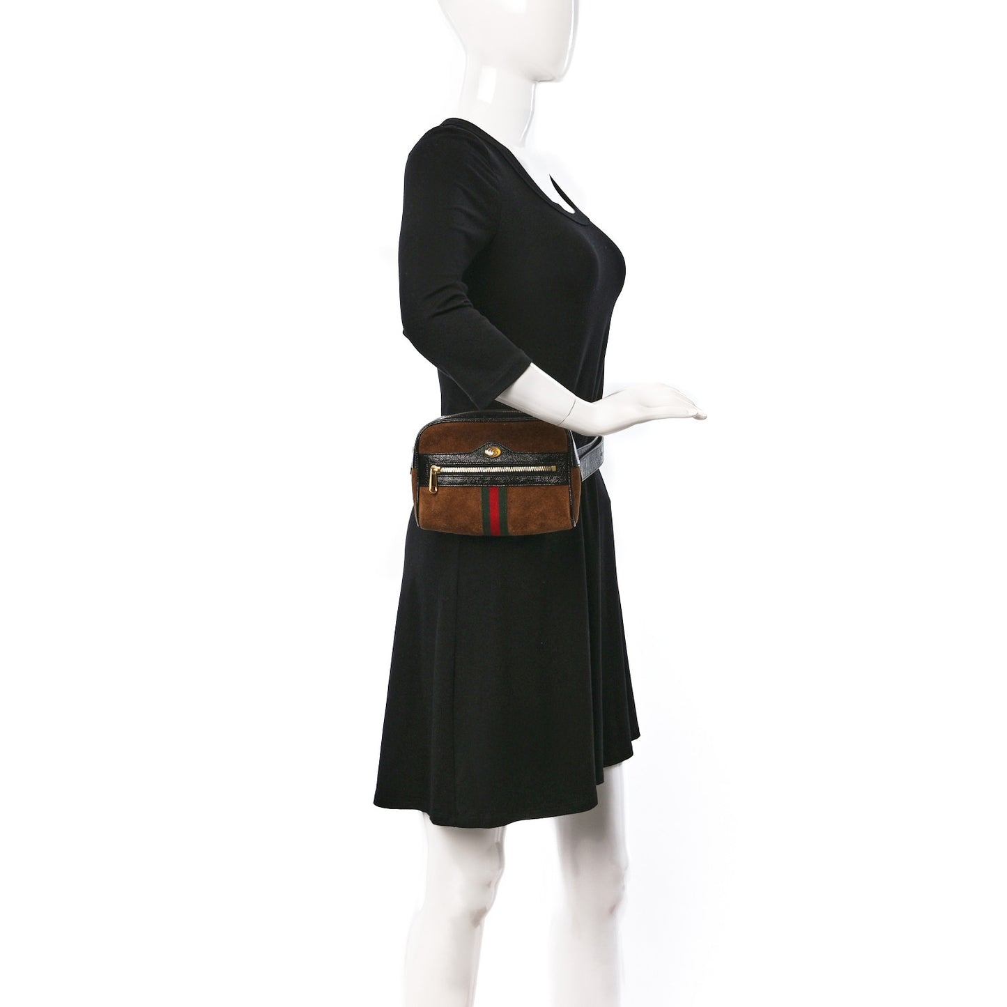 Suede Small Ophidia Belt Bag 85 34 Brown