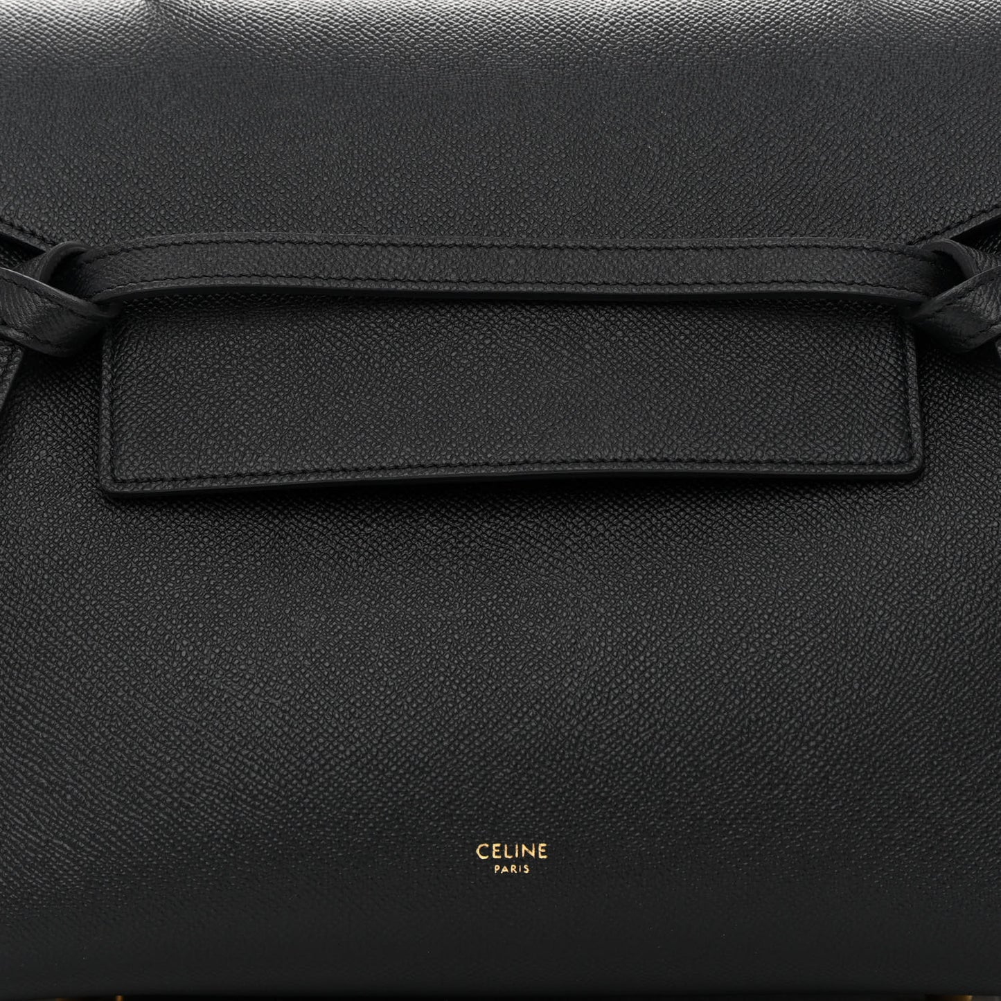 Grained Calfskin Mini Belt Bag Black