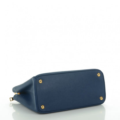 Prada Saffiano Small Galleria Double Zip Tote Bluette 4 of 8