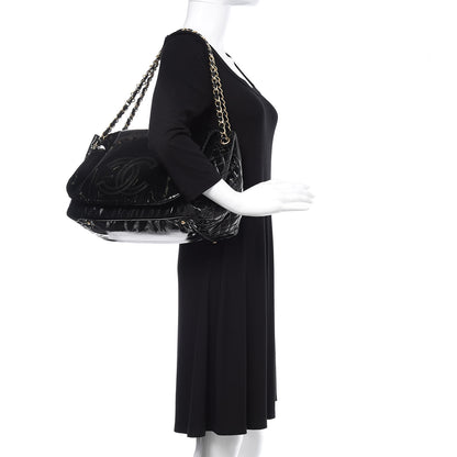 Chanel Vinyl XL Rock and Chain Flap Black 2 of 10