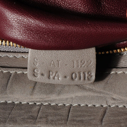 Celine Nubuck Crocodile Embossed Medium Trapeze Grey 8 of 10