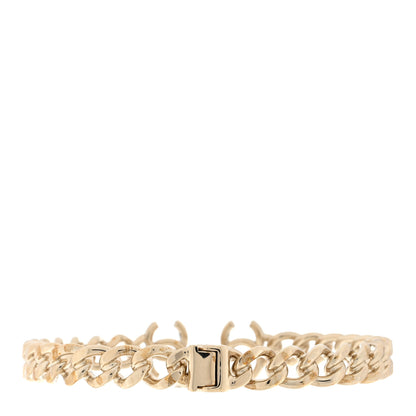 Chanel Metal CC Chain Link Choker Necklace M Gold 2 of 3