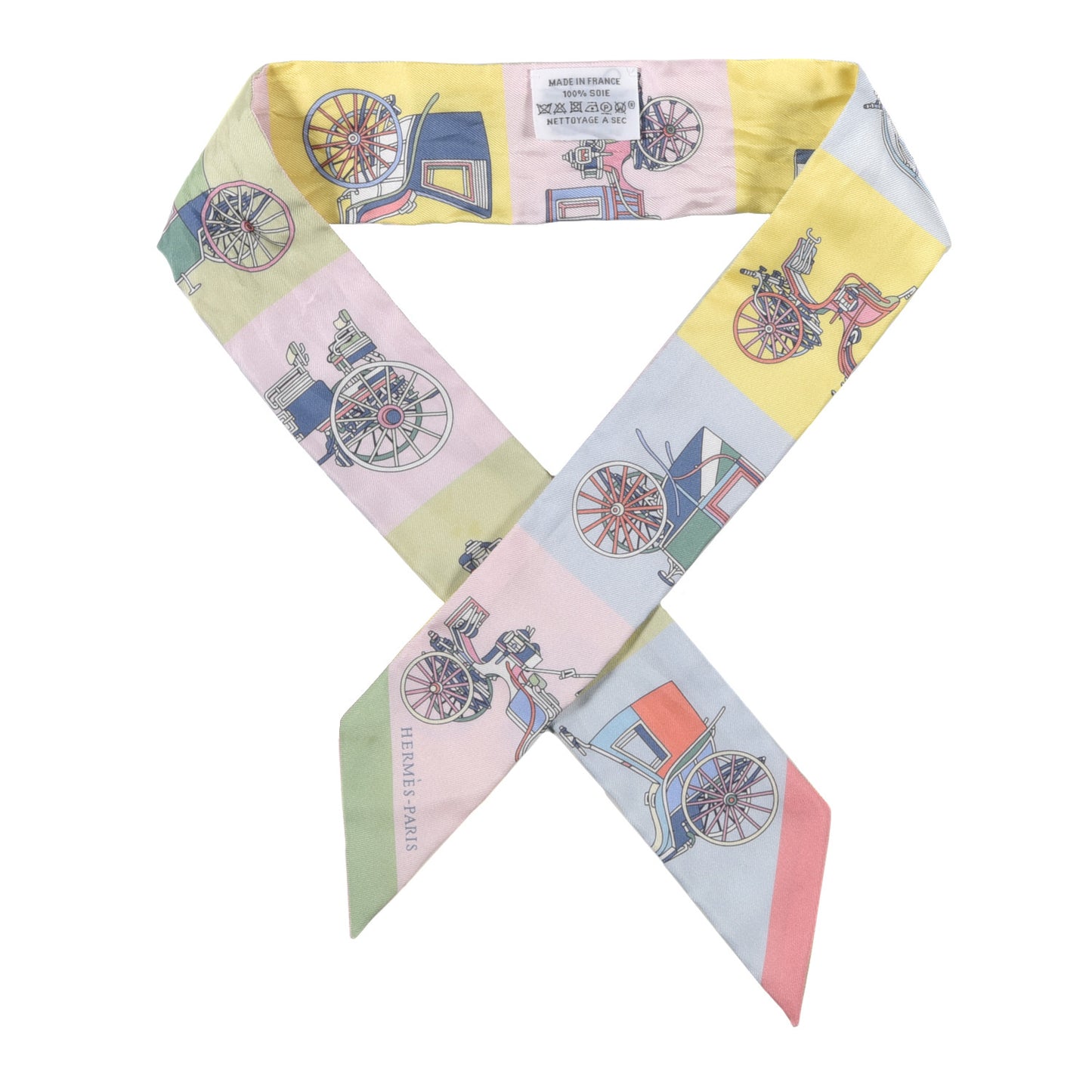 Silk Les Voitures Exquises Twilly Rose Pale Jaune Pale