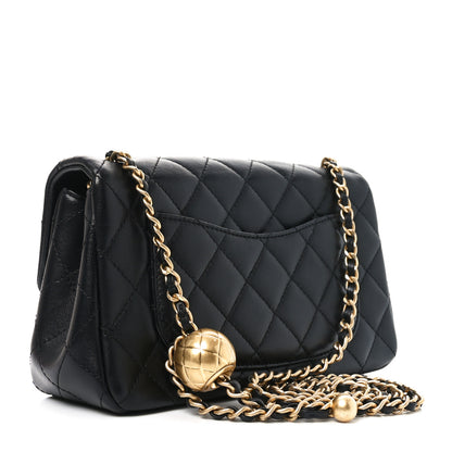 Chanel Lambskin Quilted Mini Rectangular Pearl Crush Flap Black 2 of 11