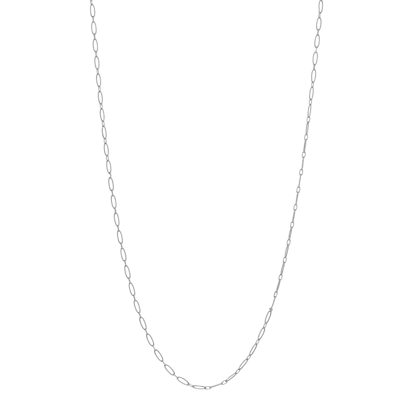 Sterling Silver Oval Link Chain Necklace 22"
