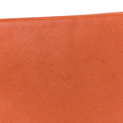 Prada Saffiano Cuir Medium Double Bag Papaya 16 of 19