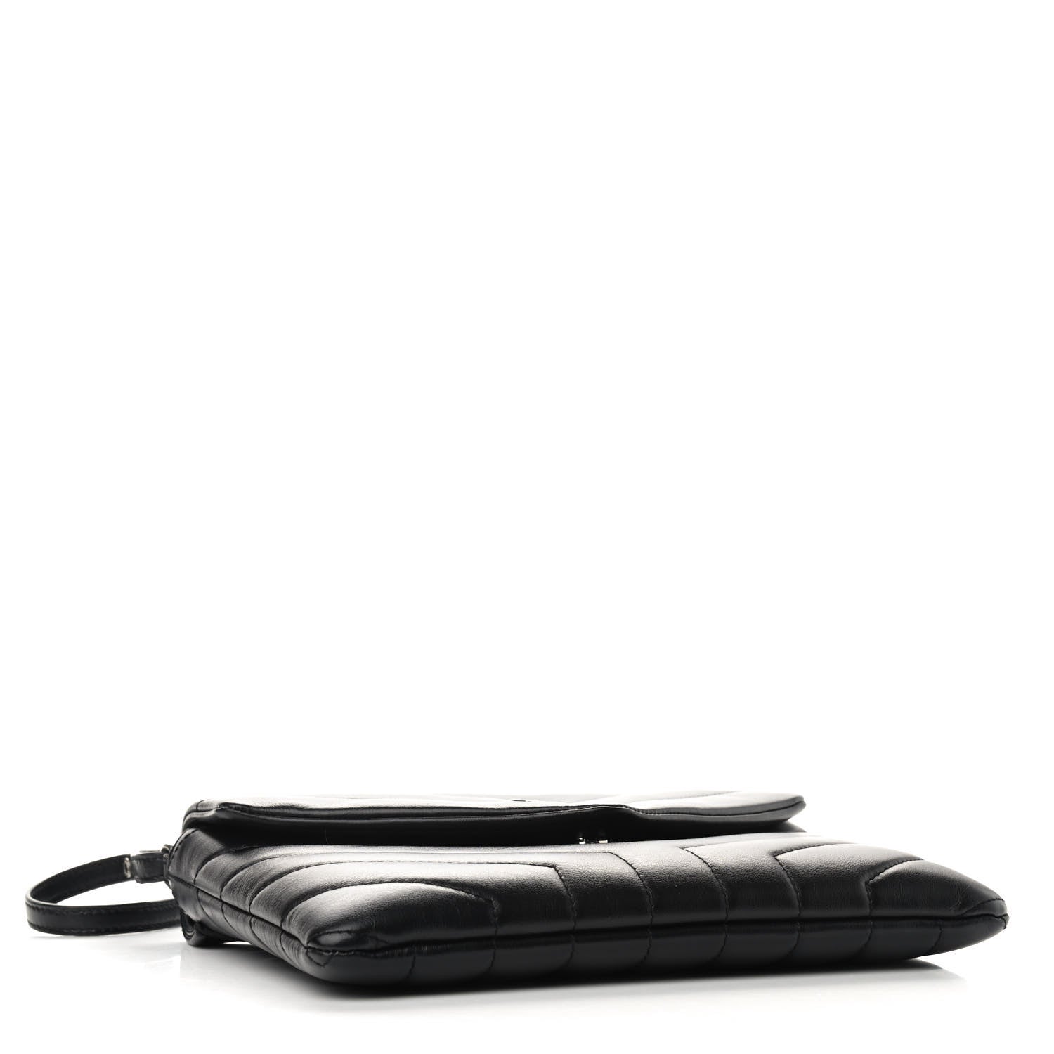 Saint Laurent Calfskin Y Quilted Monogram Loulou Flap Bag Black 4 of 9