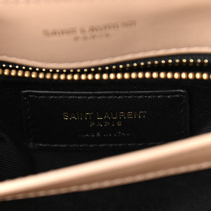 Saint Laurent Calfskin Y Quilted Monogram Toy Loulou Crossbody Bag Dark Beige 5 of 11