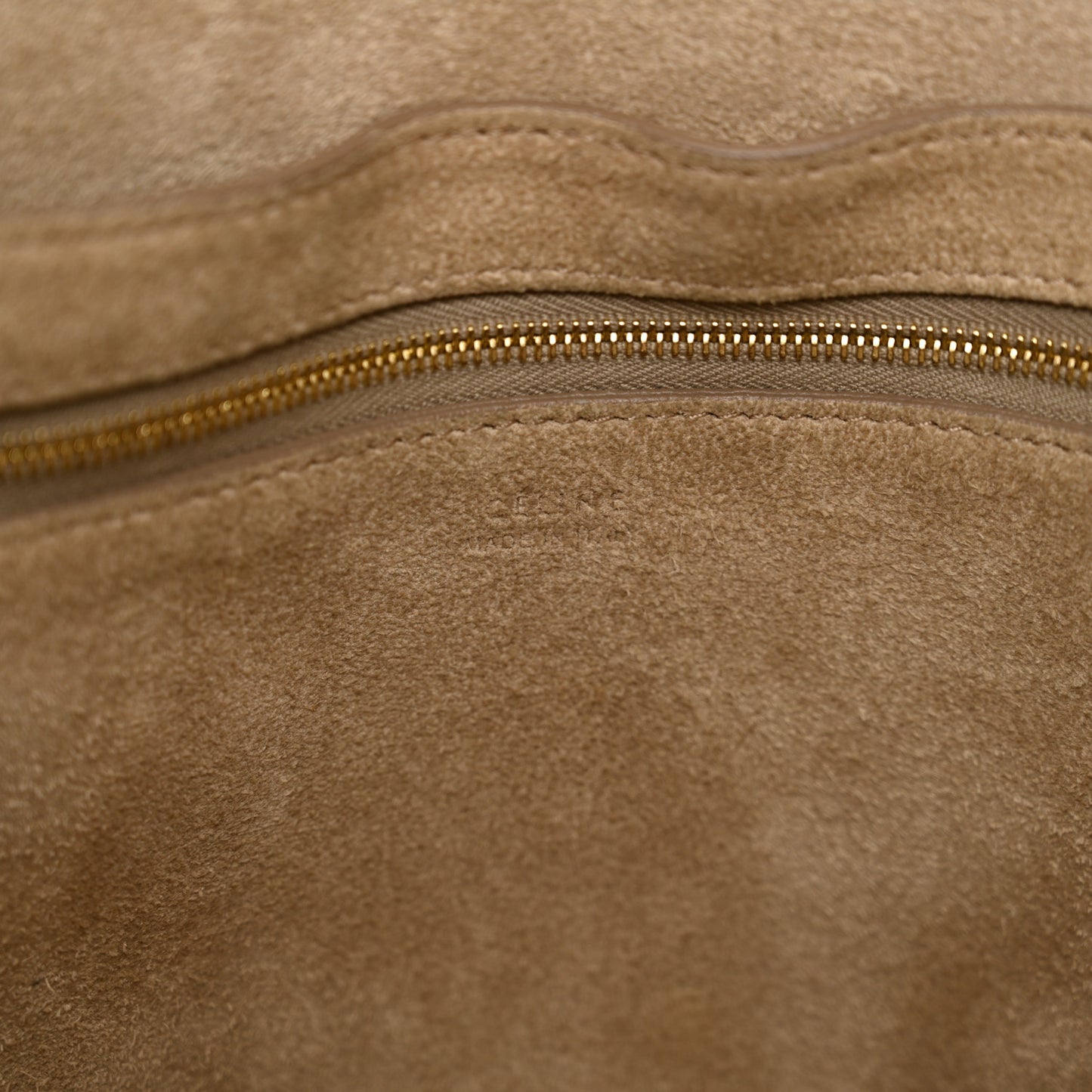 Soft Grained Calfskin Sangle Bucket Bag Dune