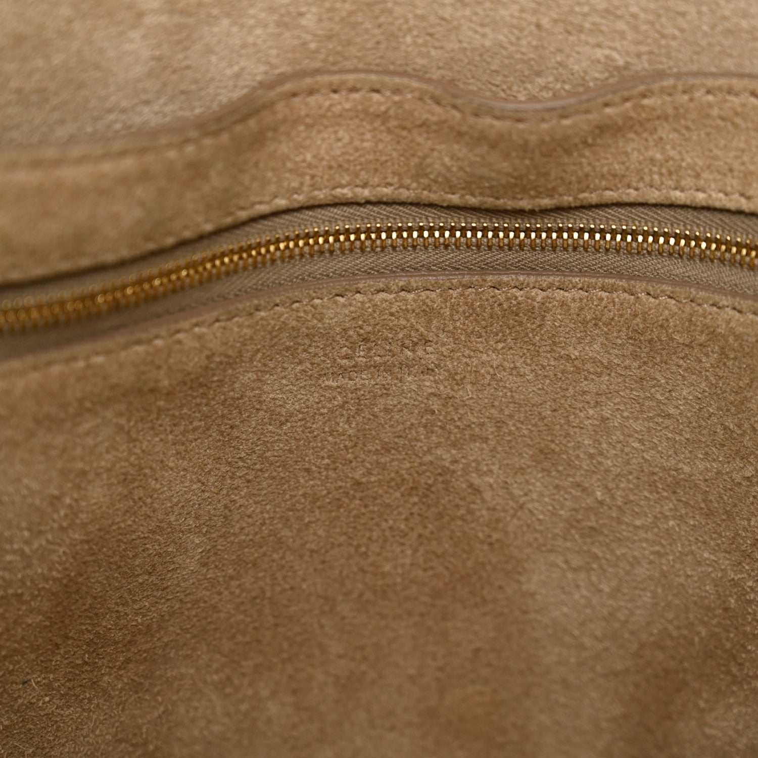 Celine Soft Grained Calfskin Sangle Bucket Bag Dune 7 of 13