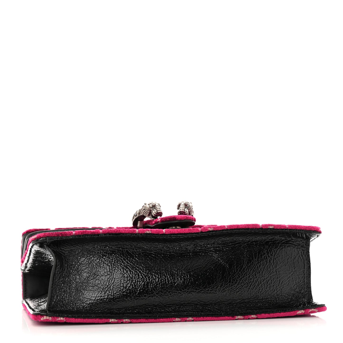 Velvet Skipper Crystal GG Monogram Small Dionysus Shoulder Bag Red Cipria Black Black Diamond