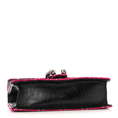 Gucci Velvet Skipper Crystal GG Monogram Small Dionysus Shoulder Bag Red Cipria Black Black Diamond 4 of 16