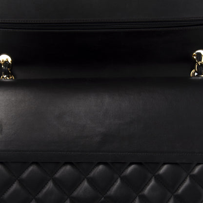 Chanel Lambskin Quilted Maxi Double Flap Black 10 of 20