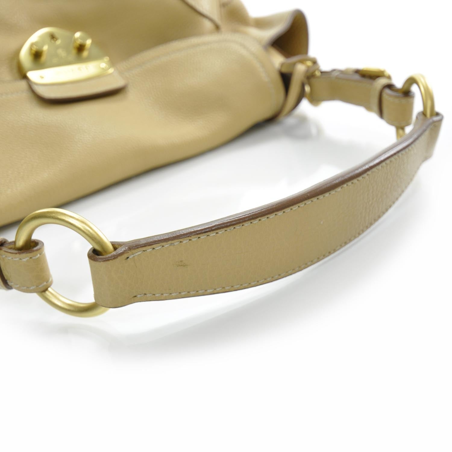 Prada Vitello Pushlock Flap Shoulder Bag Naturale 10 of 10