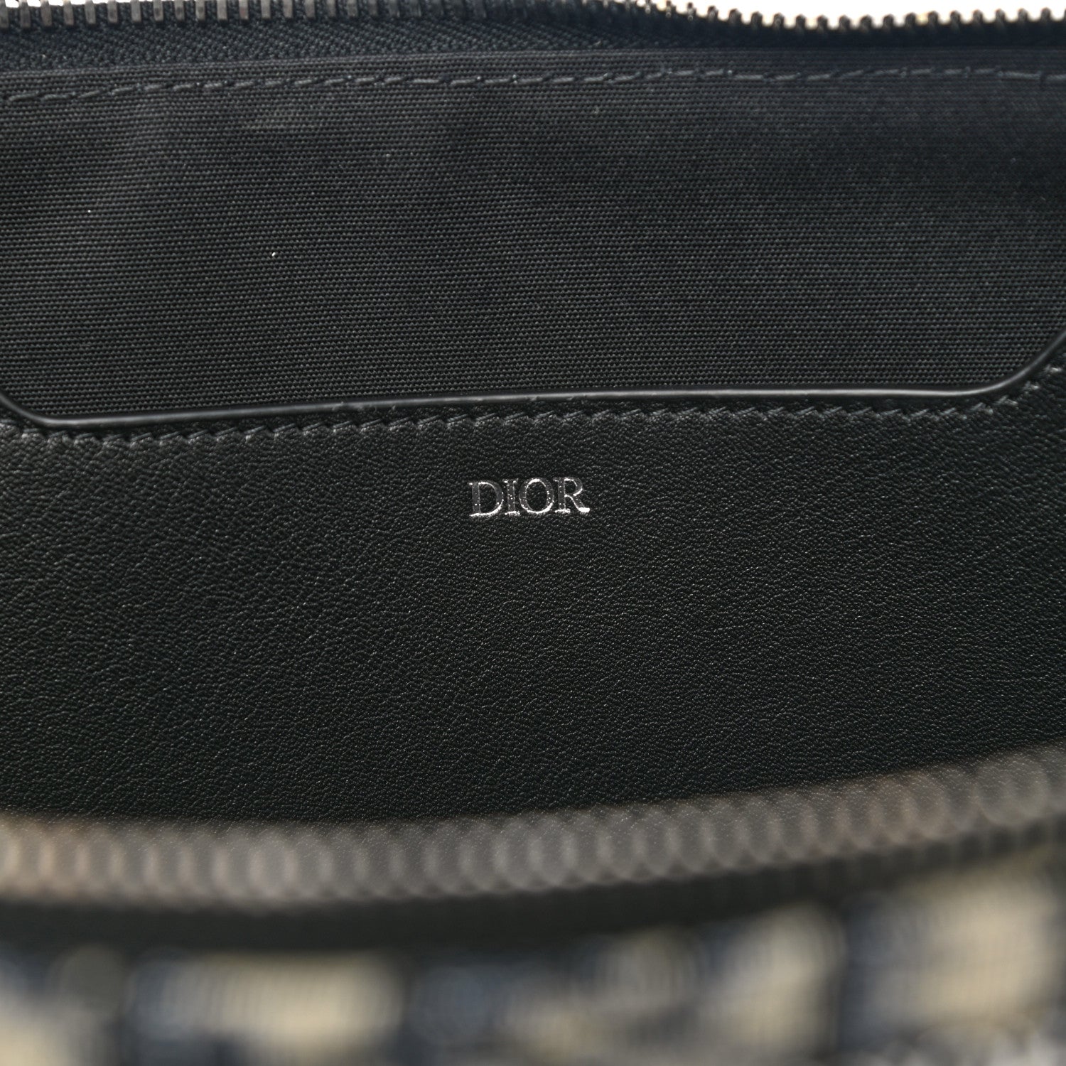Christian Dior Oblique A4 Flat Pouch Clutch Blue 6 of 7