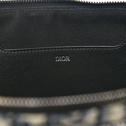 Christian Dior Oblique A4 Flat Pouch Clutch Blue 6 of 7