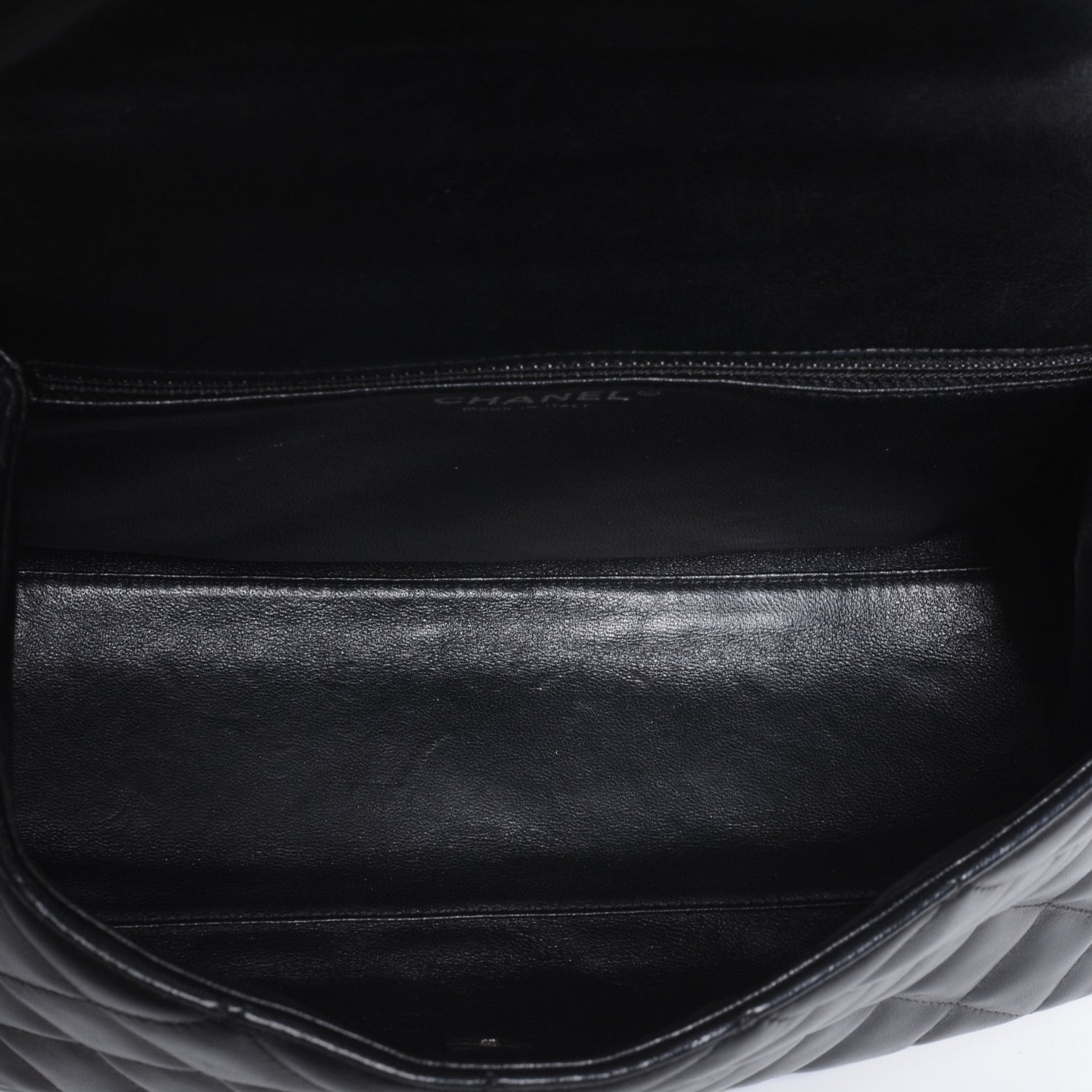 Chanel Lambskin Kelly Jumbo Flap Bag Black 7 of 9