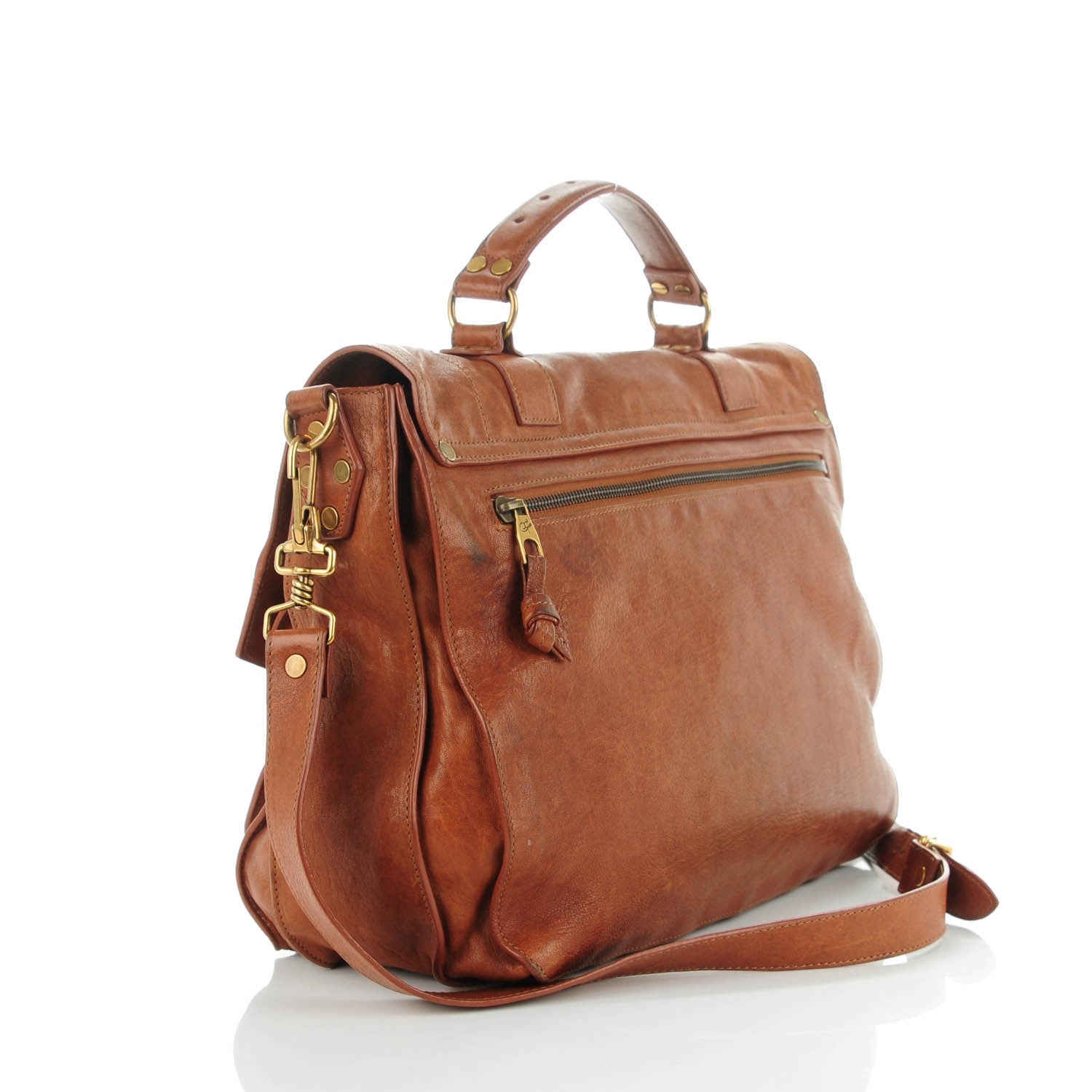 Proenza Schouler Lambskin Large PS1 Satchel Saddle 3 of 9