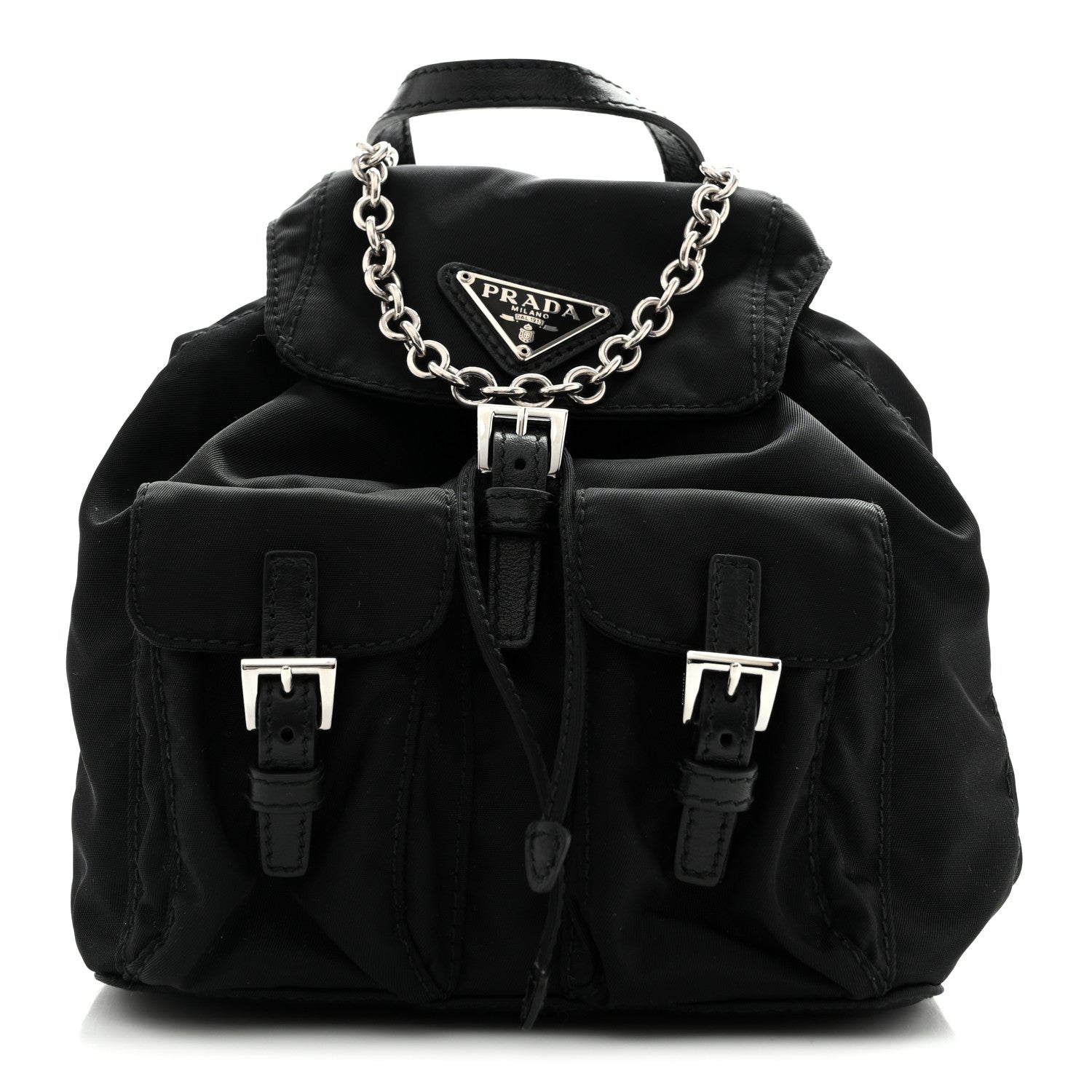 Prada Nylon Vela Mini Crossbody Backpack Black 1 of 11
