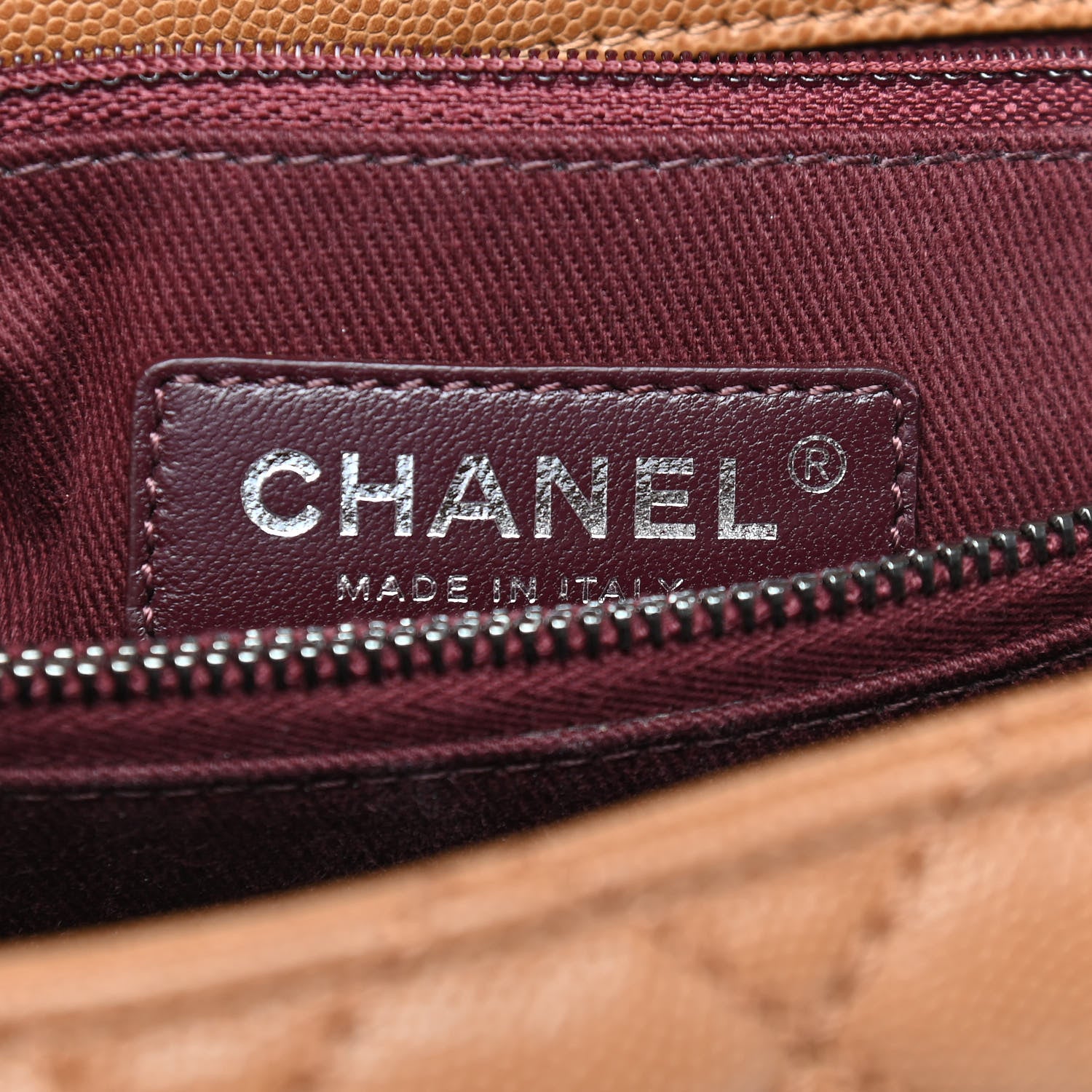 Chanel Caviar Quilted Medium Coco Handle Flap Camel 6 of 9