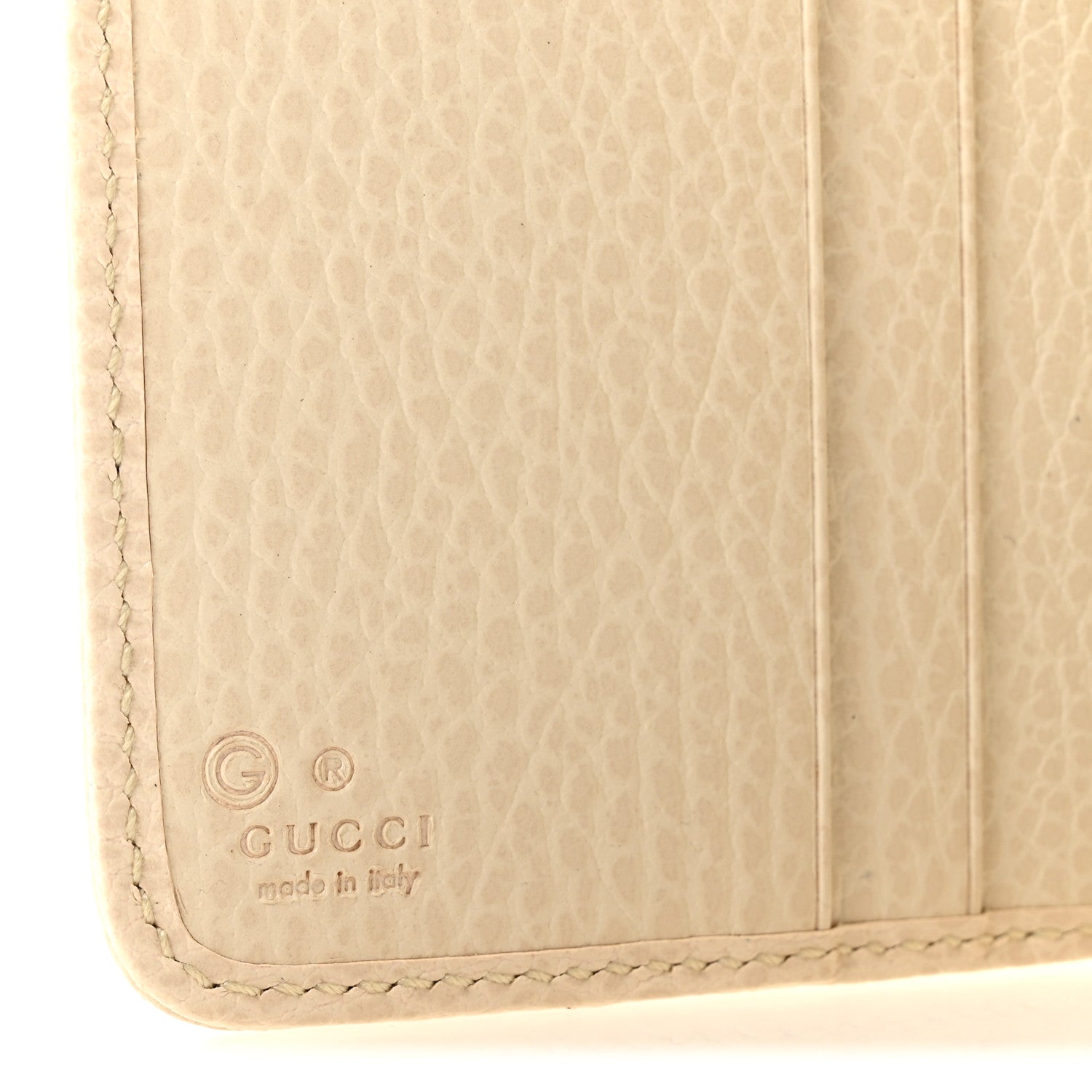 Gucci Monogram Dollar Calfskin Zip Around French Wallet Beige Ebony Avoire 6 of 8
