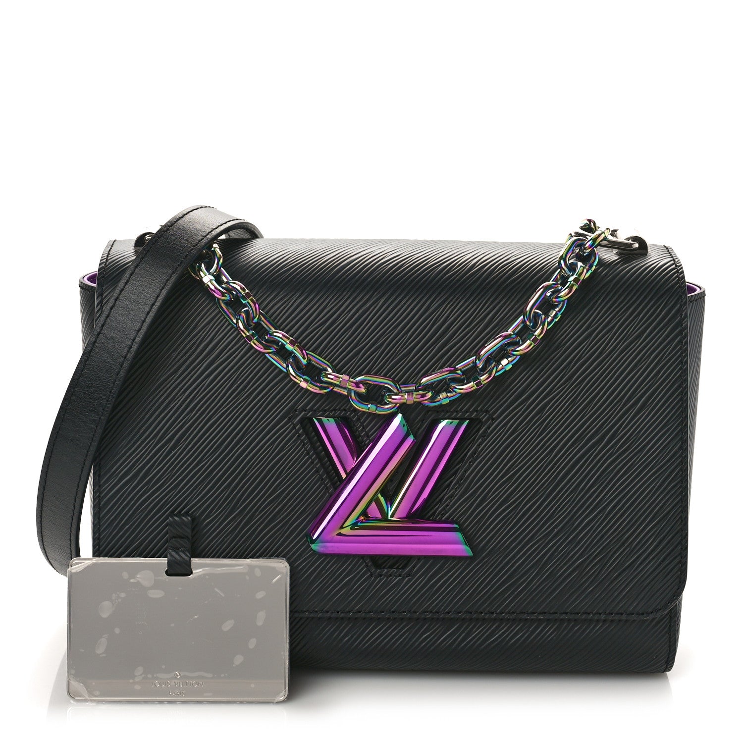 Louis Vuitton Epi Twist Triple Chain Shoulder Bag MM Black 1 of 9