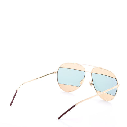 Christian Dior Split 1 Aviator Sunglasses Gold 4 of 8