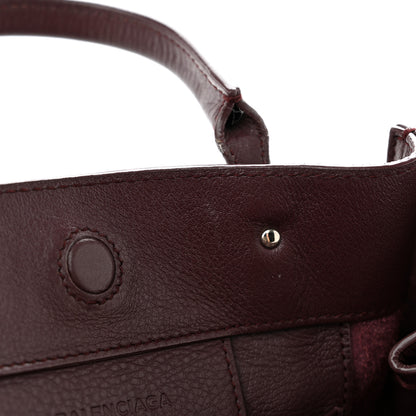 Balenciaga Calfskin Papier Mini A4 Zip Around Tote Rouge Aubergine 11 of 12