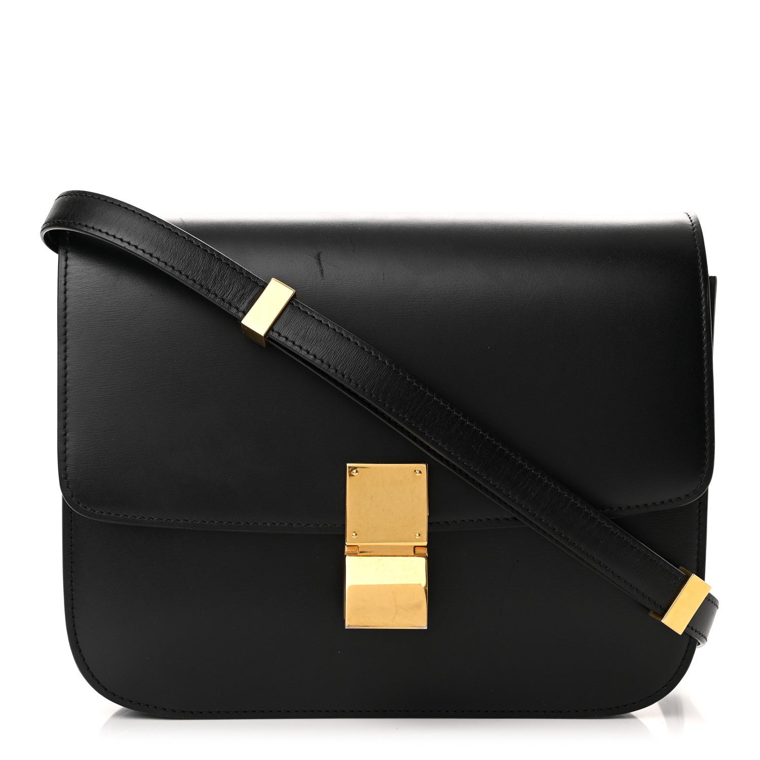 Celine Box Calfskin Medium Classic Box Flap Bag Black 1 of 13