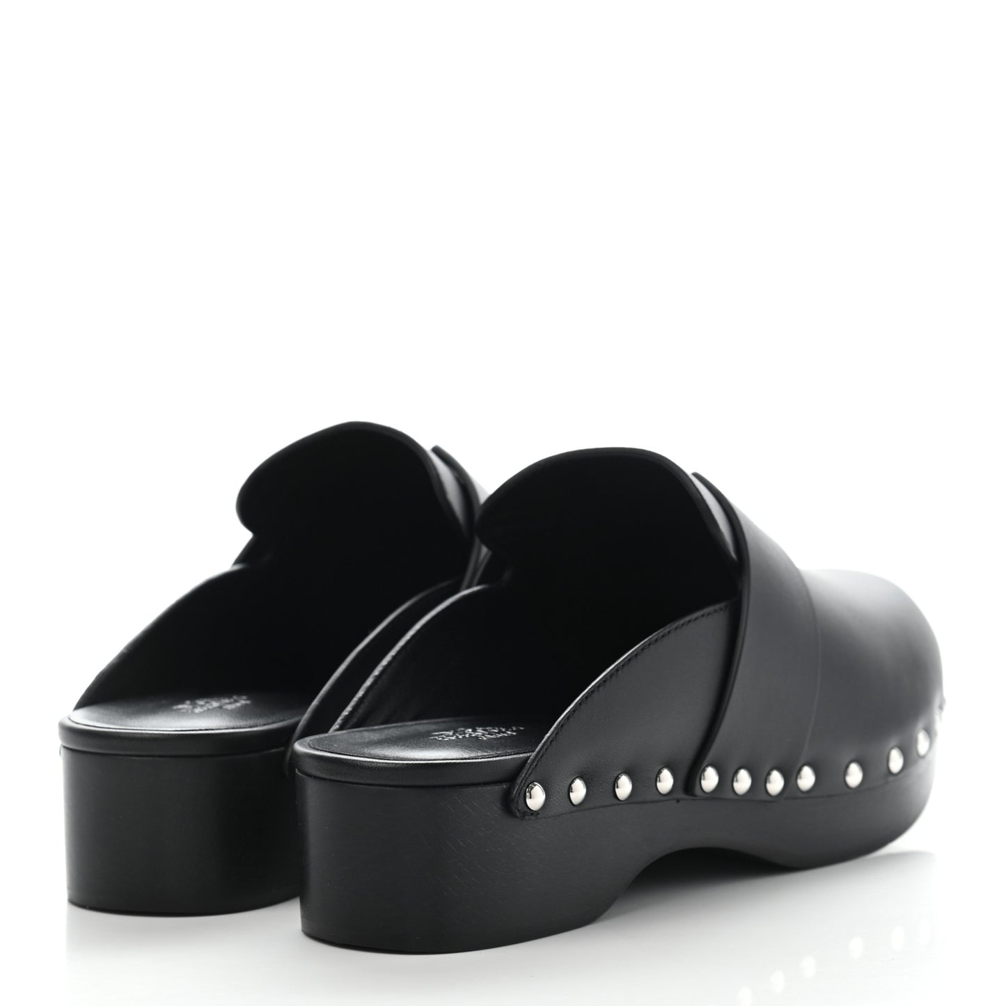 Calfskin Calya Mules 37 Black