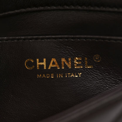 Chanel Lambskin Wenge Quilted Mini Fashion Wood Square Flap Brown 6 of 10