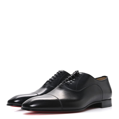 Christian Louboutin Calfskin Mens Greggo Flat Oxfords 41 Black 4 of 9
