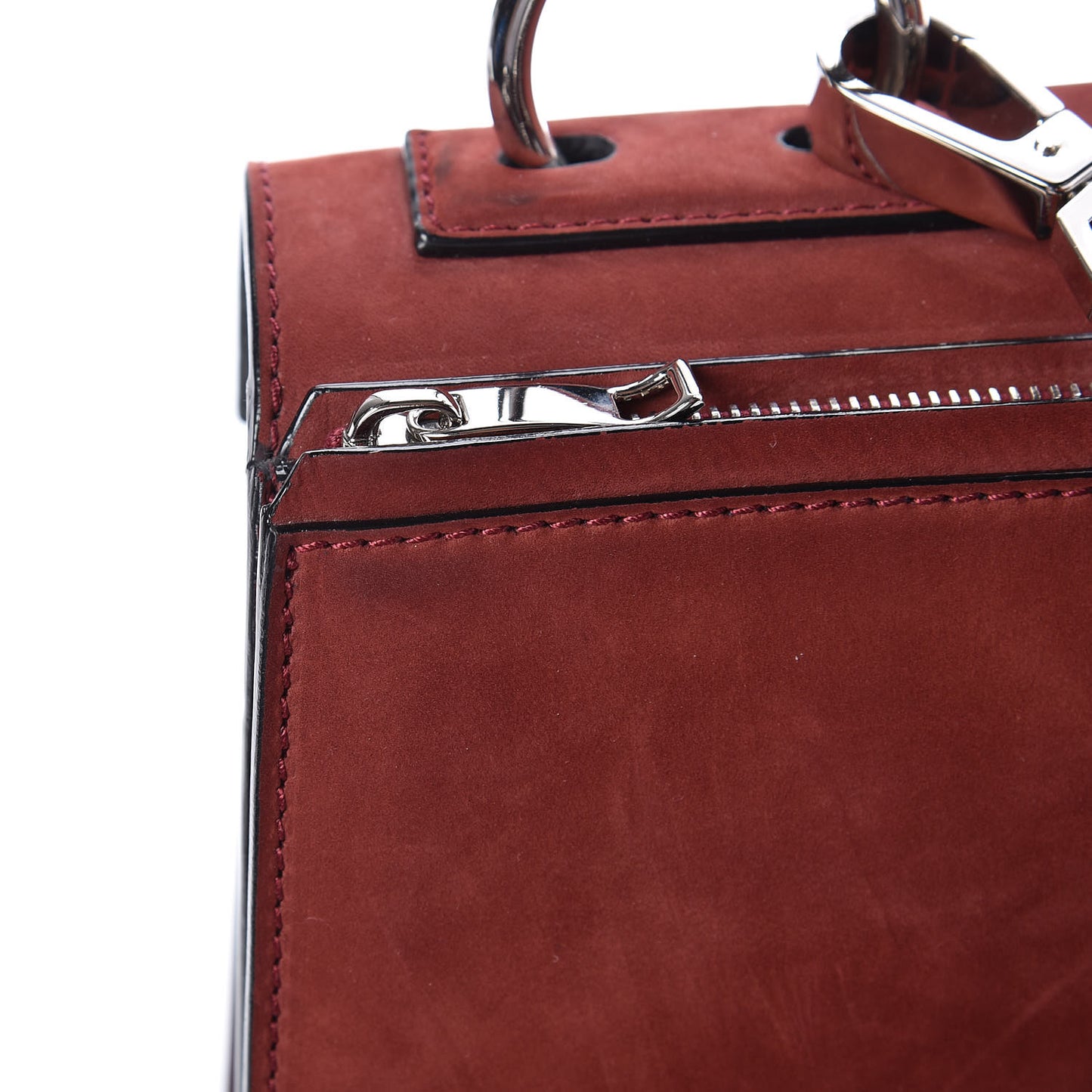 Nubuck Medium Hava Top Handle Bag Midnight Plum