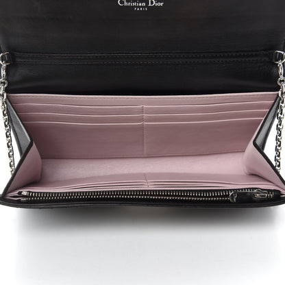 Christian Dior Lambskin Cannage Miss Dior Chain Wallet Black 5 of 12