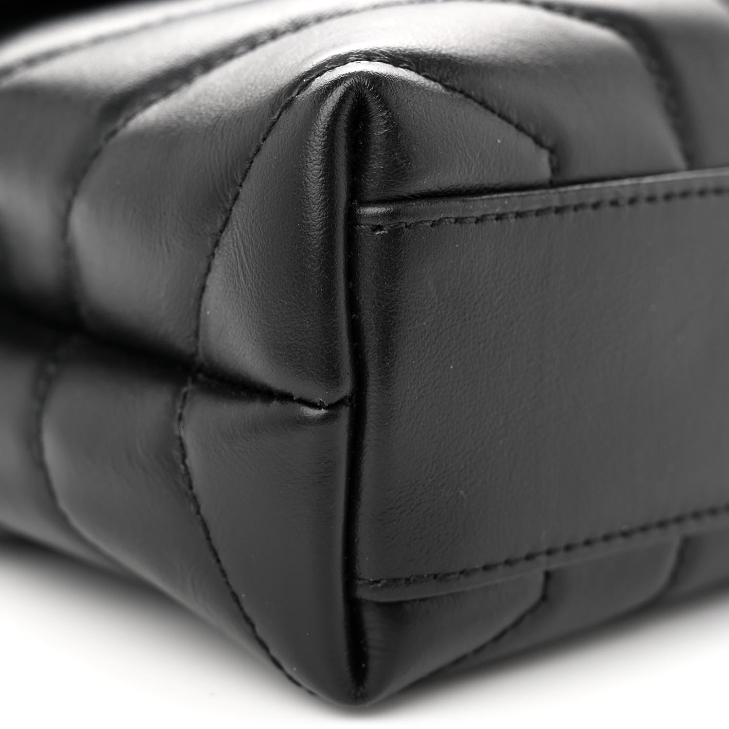 Saint Laurent Calfskin Y Quilted Monogram Monochrome Toy Loulou Crossbody Bag Black 9 of 10