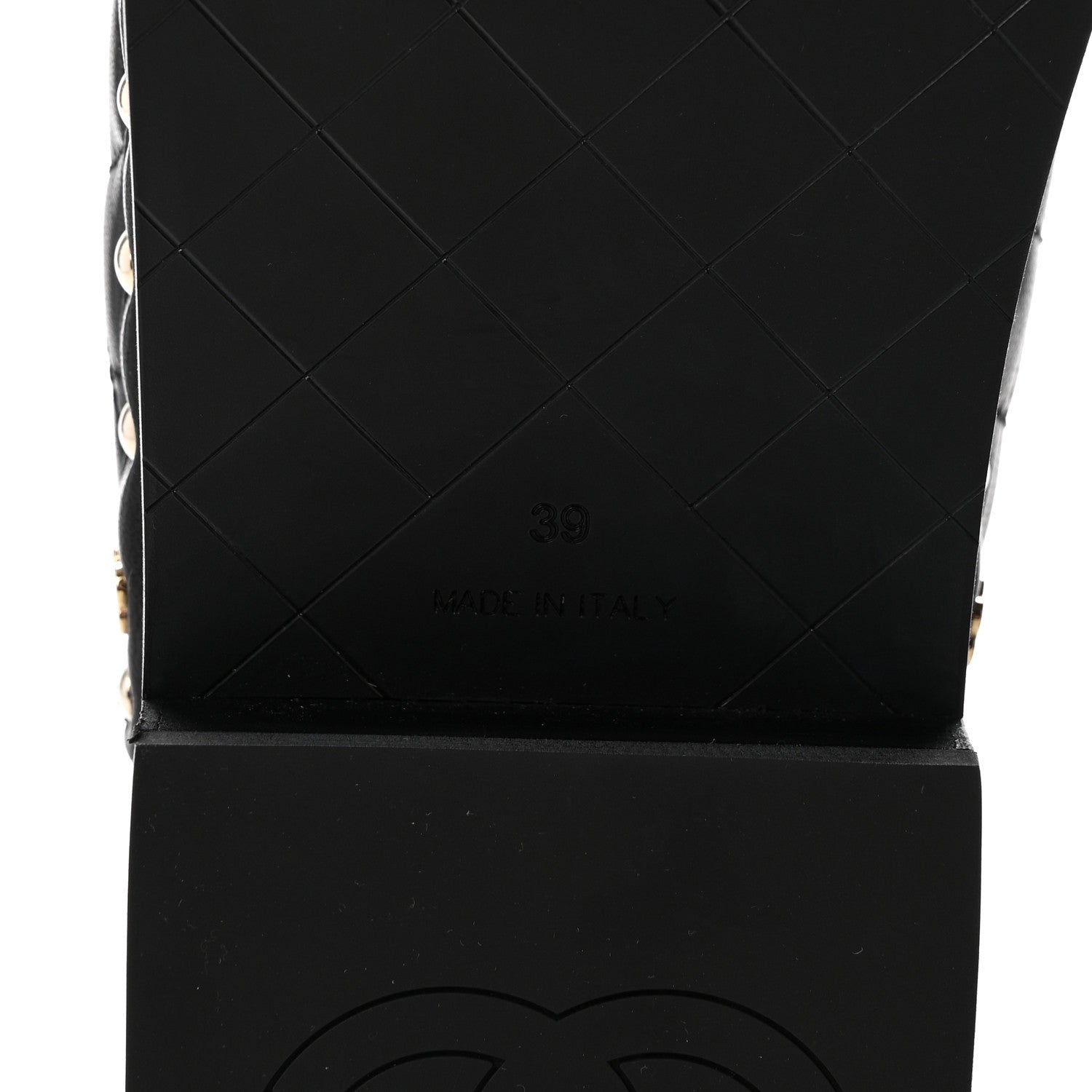 Chanel Lambskin Quilted CC Clogs 39 Black 7 of 12