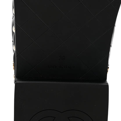 Chanel Lambskin Quilted CC Clogs 39 Black 7 of 12