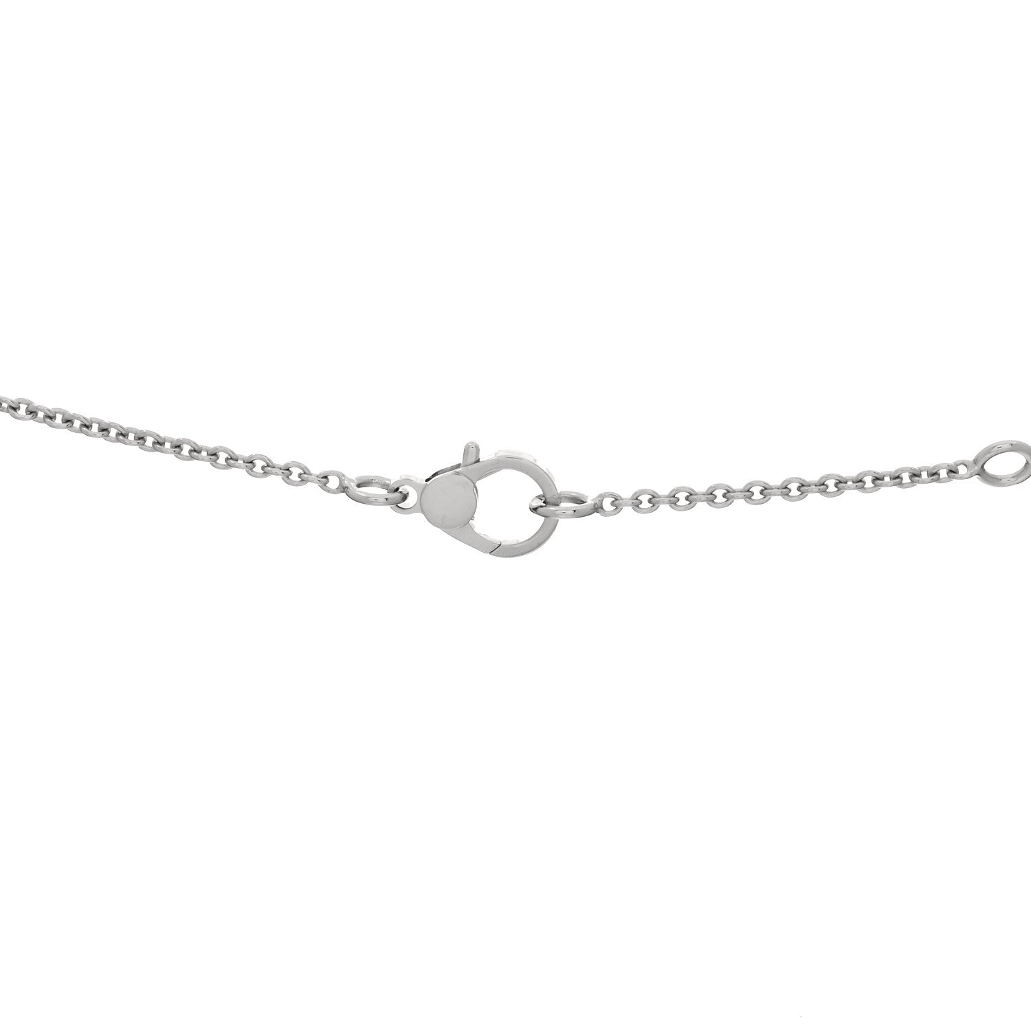 Hermes 18K White Gold Diamond Finesse Pendant Necklace 3 of 3