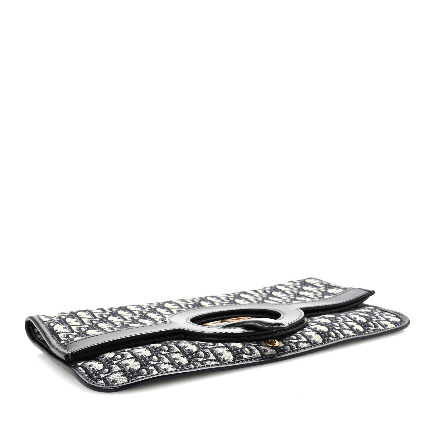Christian Dior Oblique Fold Over Clutch Blue 4 of 6