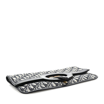 Christian Dior Oblique Fold Over Clutch Blue 4 of 6