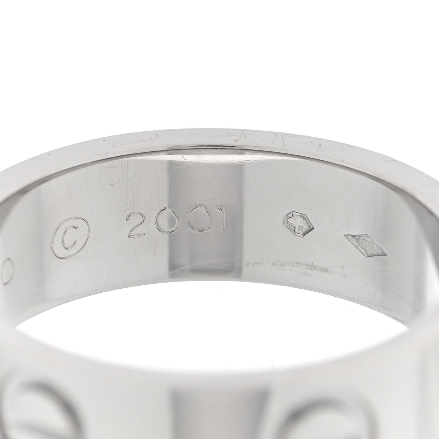 Cartier Platinum 5.5mm LOVE Ring 51 5.75 6 of 6