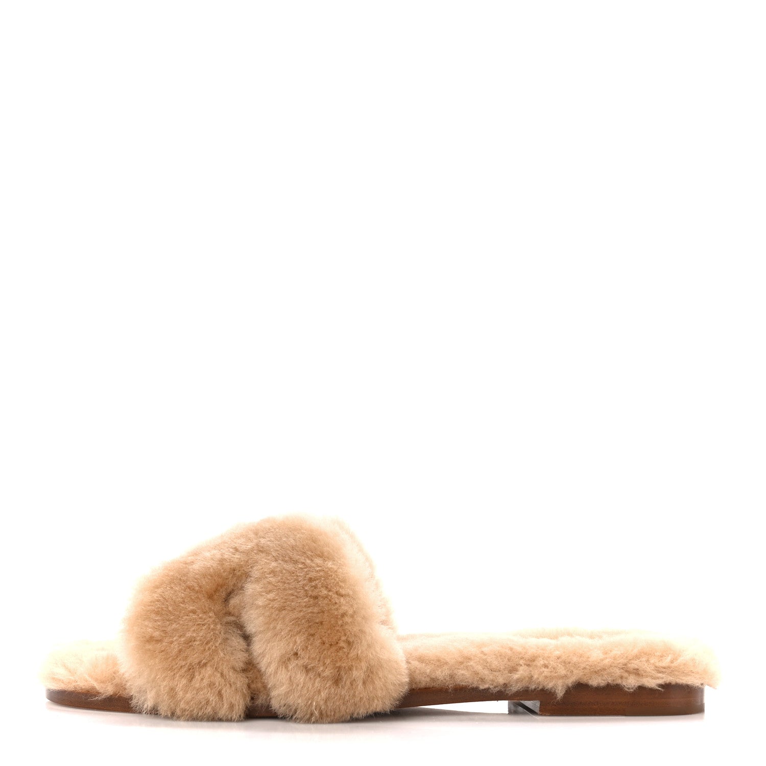Hermes Woolskin Oran Sandals 39 Beige Argile 1 of 7