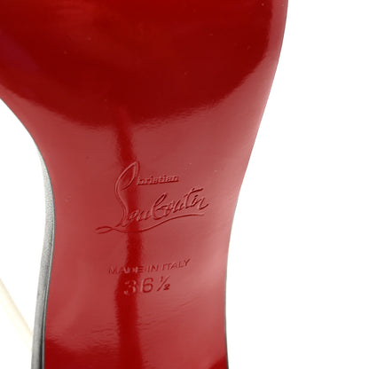 Christian Louboutin Nappa Patent Athina 100 Sandals 39 White Gold Black 7 of 8