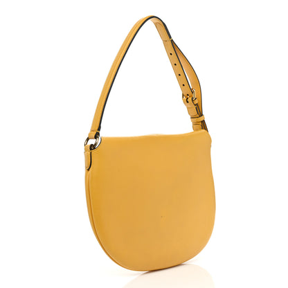 Fendi Vitello Grace Suede Small Croissant Hobo Mimosa 2 of 9